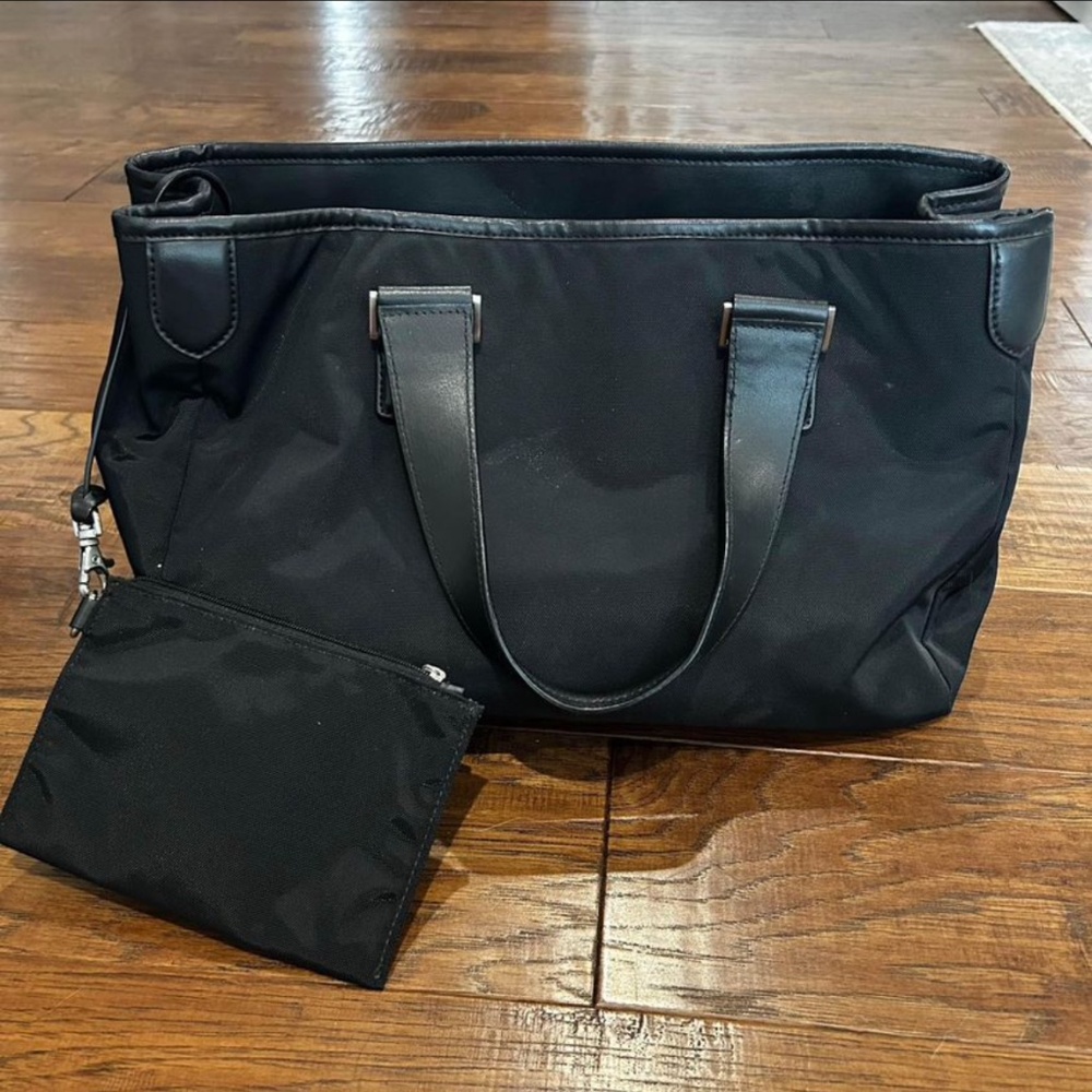 TUMI Nylon and Leather Travel Satchel